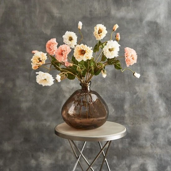 Artificial Icelandic Poppy Blush Cream 69cm - P159 K4