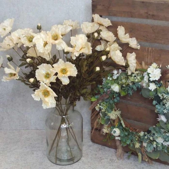 Silk Poppies Gold Yellow 70cm - P003A L4