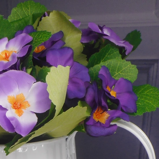 Artificial Primula Plants Purple 22cm - P148 BX5