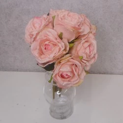 Antique Roses Posy Pink | Faux Dried Flowers 28cm - R752 HH3