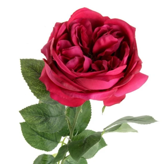 Artificial Cabbage Rose Cerise Pink 60cm - R777 N3