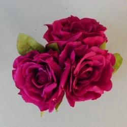 Artificial English Roses Bundle Hot Pink 25cm - R596 O4