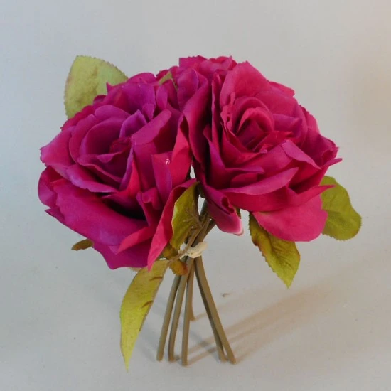 Artificial English Roses Bundle Hot Pink 25cm - R596 O4