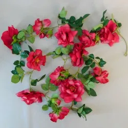 Artificial Flowers Garden Roses Garland Red 180cm - R894 R1
