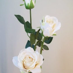 Artificial Roses Spray Cream Long Stem 85cm - R593 BX10