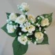 Artificial Rosebuds and Gypsophila Bouquet Cream x 9 29cm - R131 L4