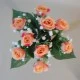 Artificial Rosebuds and Gypsophila Bouquet Peach x 9 29cm - R134 N1