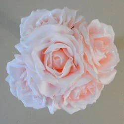 Artificial Roses Bunch Coral Pink 27cm - R354 N1