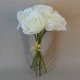 Artificial Roses Bunch Cream 26cm - R133 N3