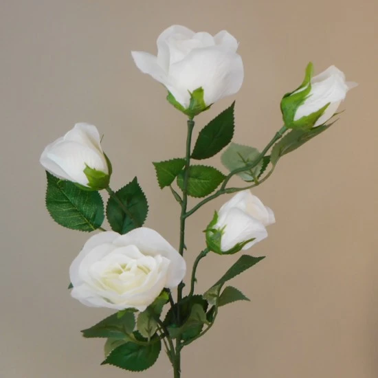 Artificial Roses Spray Cream 69cm - R073 Q2