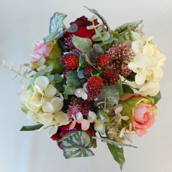Briar Autumn Harvest Posy Red Pink - BRI002 B1