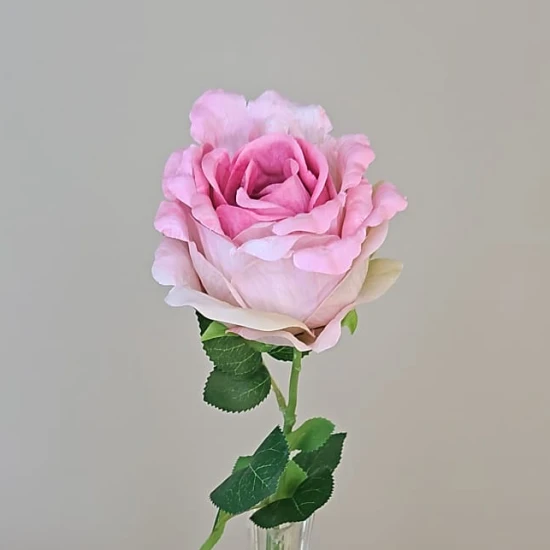 Artificial Rose Mid Pink 62cm - R312 O2
