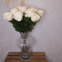 Fleur Artificial Rose Cream 63cm - R622 J4