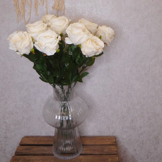 Fleur Artificial Rose Cream 63cm - R622 J4