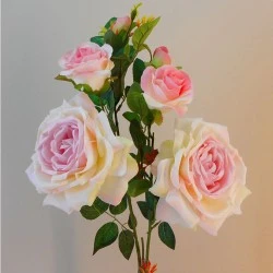 Large Artificial Roses Spray Pink Drop 87cm - R251 M3