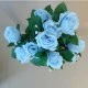 Artificial Rosebuds Bouquet Light Blue x 10 45cm - R232 EE2