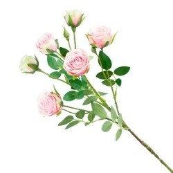 Long Stem Artificial Spray Roses Pink 67cm - R781 O2
