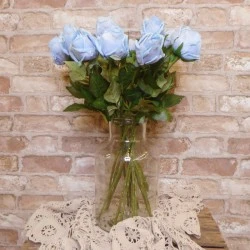 Real Touch Rose Bud Blue 55cm - R456 BX5