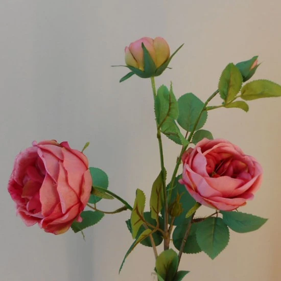 Rydal Artificial Cabbage Roses Spray Dusky Pink 65cm - R151 G1