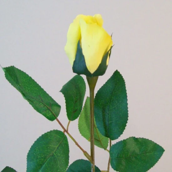 Artificial Bud Roses High Yellow 69cm - R531 S3