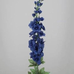 Midnight Blue Silk Delphiniums or Larkspur 75cm - D006 D3