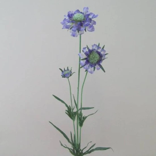 Silk Scabious Flowers Blue 64cm | Artificial Scabiosa - S058 R2