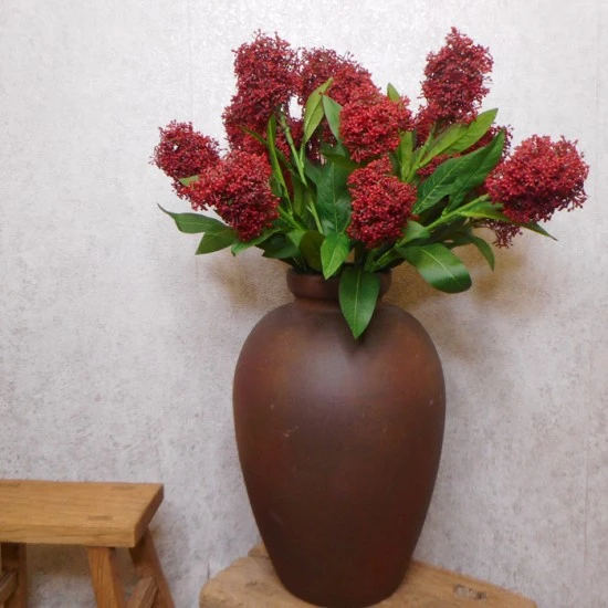 Artificial Skimmia Japonica Rubella Red 60cm - S029 