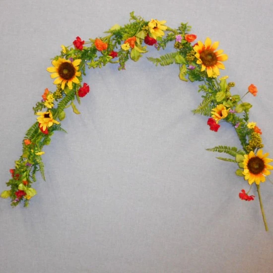 Artificial Sunflowers Garland 156cm - S038 S2