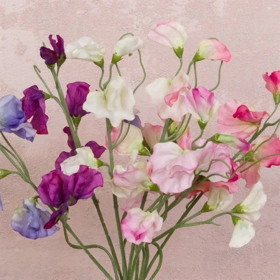 Luxury Artificial Sweet Peas Posy 40cm - S049 BX1