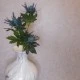 Wild Sea Holly Thistles Aqua Blue 67cm - E020 E3