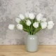 Artificial Tulips White 48cm - T020 