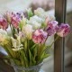 Real Touch Parrot Tulips Bundle White 40cm - T029 