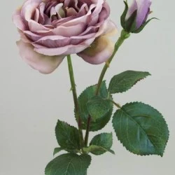 Artificial Vintage Roses Purple 48cm - R074 O4