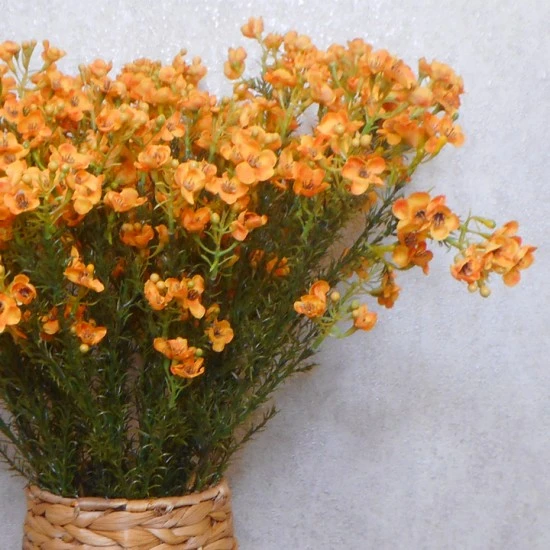 Artificial Wax Flowers Orange 66cm - W032 U3