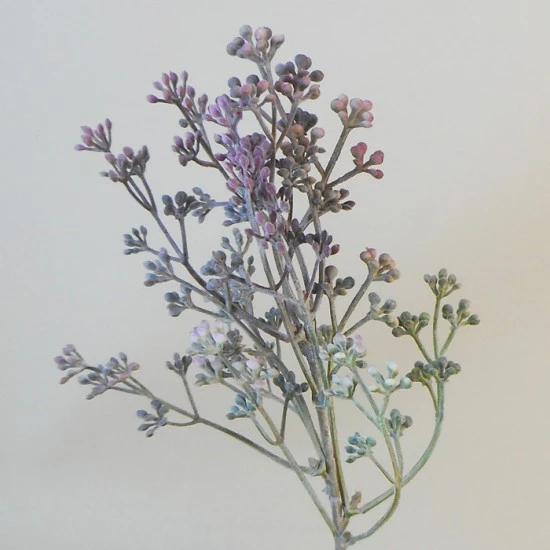 Short Stem Artificial Wax Flower Buds Dusky Pink 36cm - W066 DD4