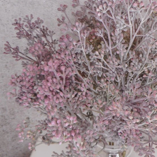 Short Stem Artificial Wax Flower Buds Dusky Pink 36cm - W066 DD4