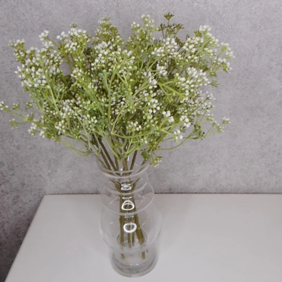 Short Stem Artificial Wax Flower Buds White 36cm - W069 II1