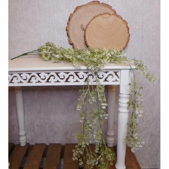 Artificial Trailing Plants White Wax Flower Buds 94cm - W070 BB4