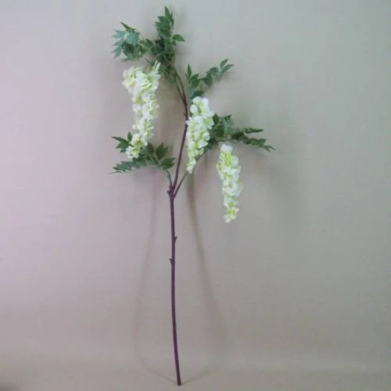 Artificial Wisteria Three White Flowers 94cm - W024A 