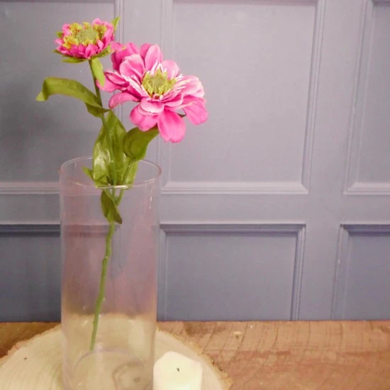 Zinnia and Bud Hot Pink 43.5cm - Z039 T2