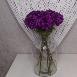 Artificial Zinnias Purple 46cm - Z011 T3