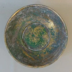 Brocante Metal Flower Bowl Verdigris - MET023 3A