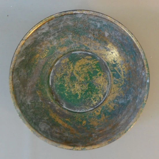 Brocante Metal Flower Bowl Verdigris - MET023 3A