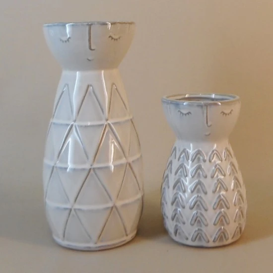 Abby Face Vase Grey 25cm - VS011 2C