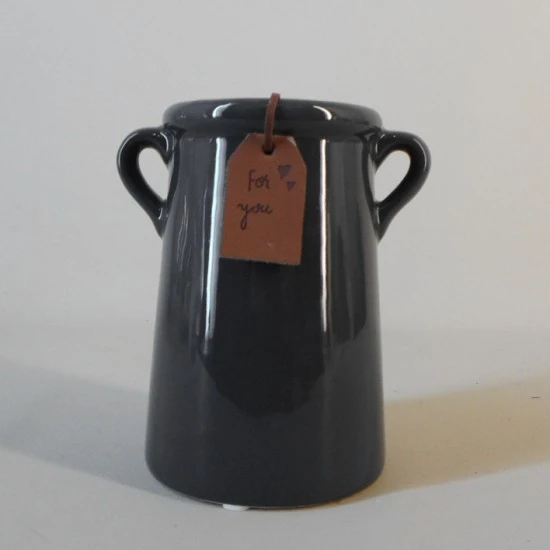 Ceramic Flower Vase Grey 14cm - VS018 8C