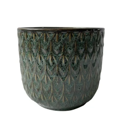 Nazare Ceramic Plant Pot Cover Green 13cm - POT013 COMING SOON