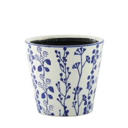 Perth Plant Pot Cover Blue White 19cm - POT015 COMING SOON