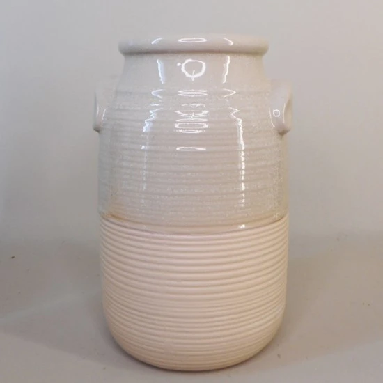 Rustic Earthenware Vase Beige 27cm - VS054 4B