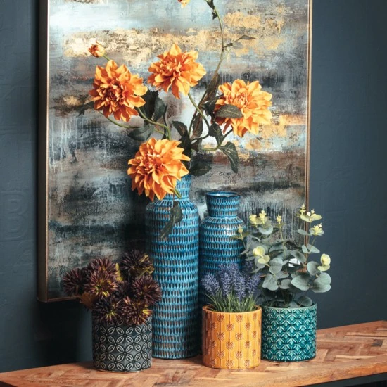 Seville Large Flute Vase Blue 43cm - LUX048 3A