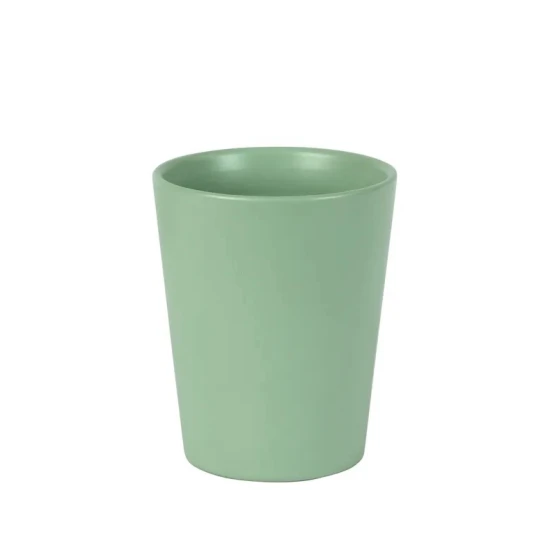 Vienna Ceramic Plant Pot Cover Matt Green 12cm - POT019 11C
